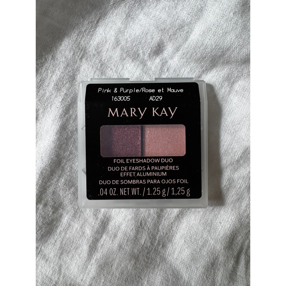 Mary Kay Foil Eyeshadow Duo Pink & Purple 163005 AD29 Shimmer Makeup Women's OS - Picture 2 of 5